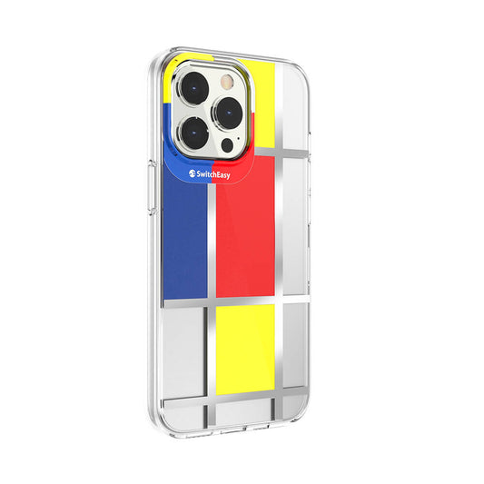 iPhone 13 Pro Kılıf Çift IMD Baskılı Lisanslı Switcheasy Artist Mondrian Kapak