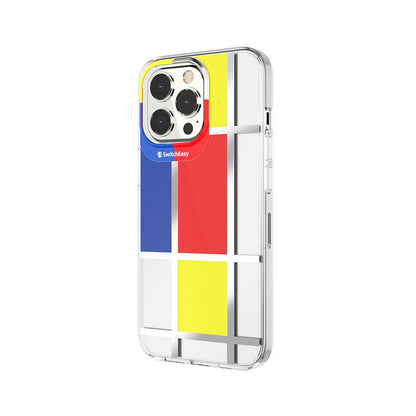 iPhone 13 Pro Kılıf Çift IMD Baskılı Lisanslı Switcheasy Artist Mondrian Kapak