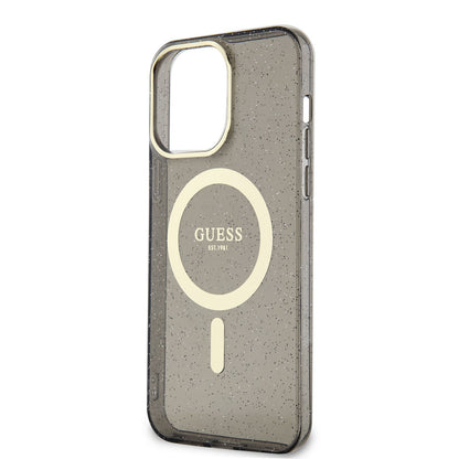 iPhone 13 Pro Kılıf GUESS M-safe Şarj Özellikli Glitter Kapak