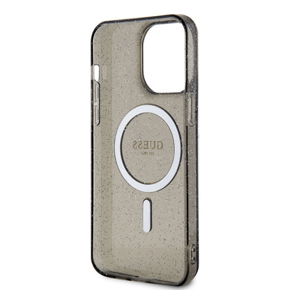 iPhone 13 Pro Kılıf GUESS M-safe Şarj Özellikli Glitter Kapak