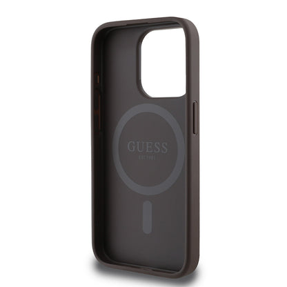 iPhone 13 Pro Kılıf Guess Orjinal Lisanslı M-safe Şarj Özellikli Small 4G Classic Kapak
