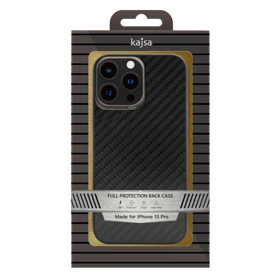 iPhone 13 Pro Kılıf Kajsa Carbon Fiber Collection Arka Kapak