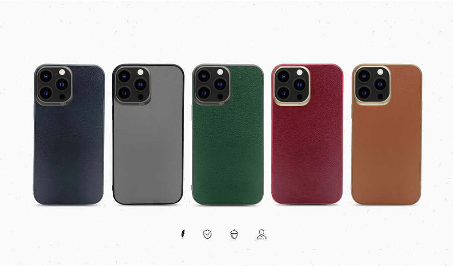 iPhone 13 Pro Kılıf Kajsa Luxe Collection Hakiki Deri Kapak