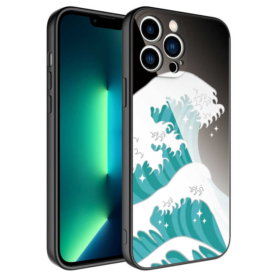 Apple iPhone 13 Pro Kılıf Kamera Korumalı Desenli Sert Silikon Zore Epoksi Kapak