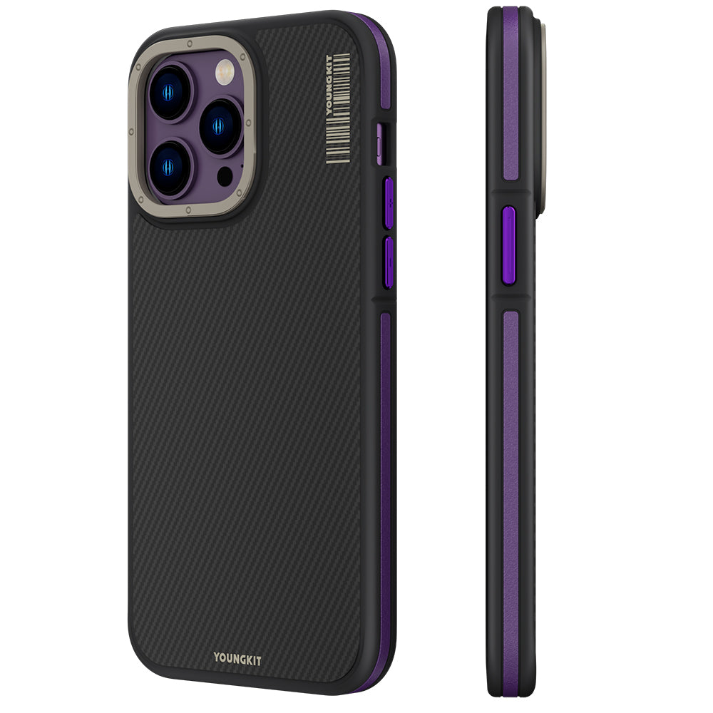 iPhone 13 Pro Kılıf M-safe Şarj Özellikli YoungKit 600D Kevlar Kapak