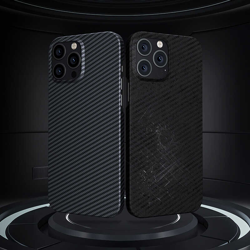 iPhone 13 Pro Kılıf M-safe Özellikli Karbon Fiber Benks Essential Kevlar Kapak