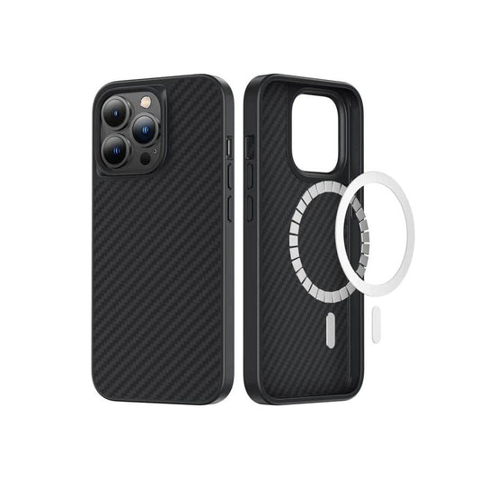 iPhone 13 Pro Kılıf M-safe Özellikli Karbon Fiber Benks Essential Kevlar Kapak