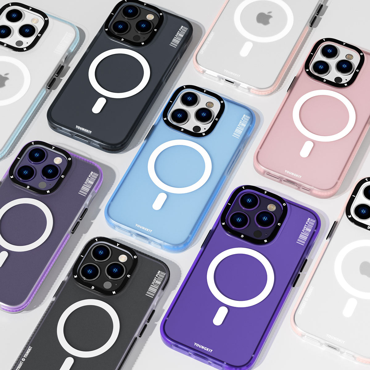 iPhone 13 Pro Kılıf M-safe Şarj Özellikli Youngkit Colored Sand Serisi Kapak