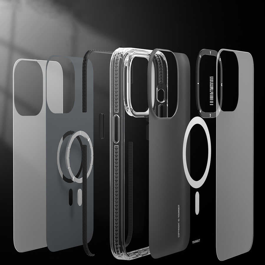 iPhone 13 Pro Kılıf M-safe Şarj Özellikli YoungKit Exquisite Serisi Kapak