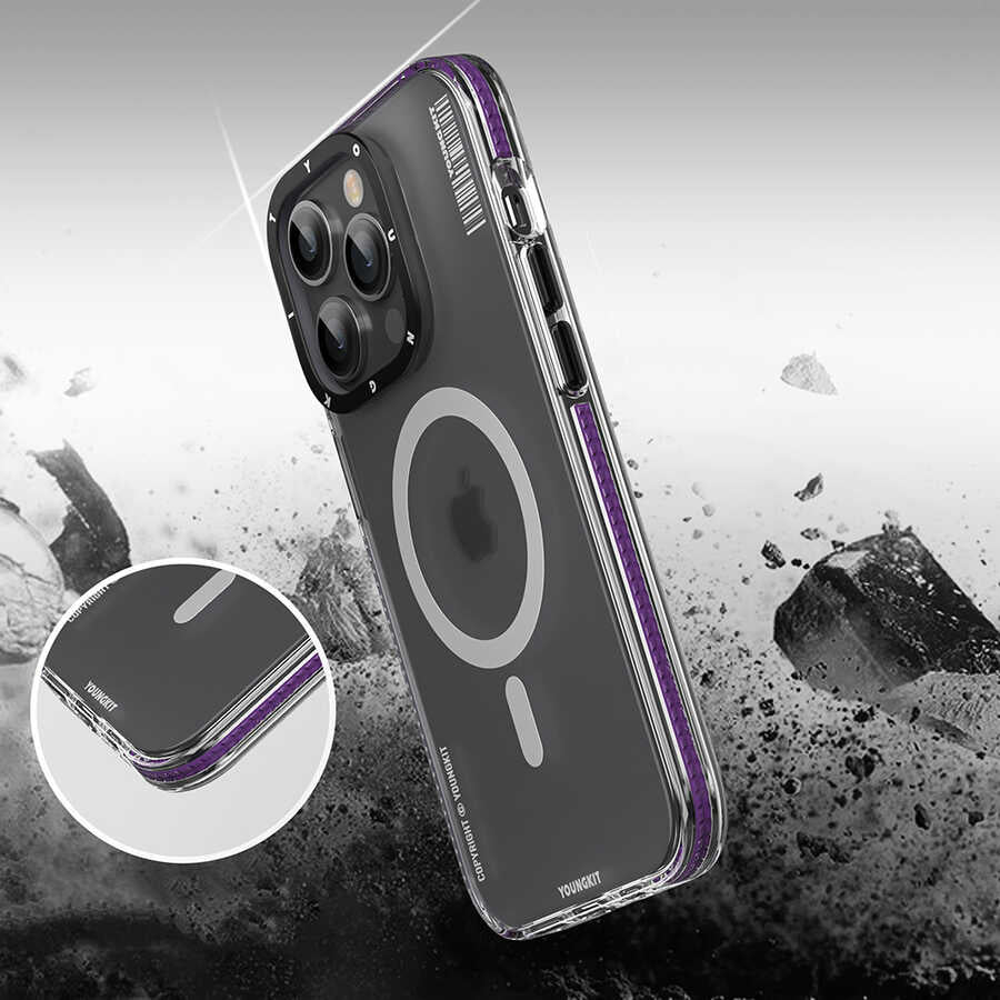 iPhone 13 Pro Kılıf M-safe Şarj Özellikli Youngkit Jane Sand Serisi Kapak