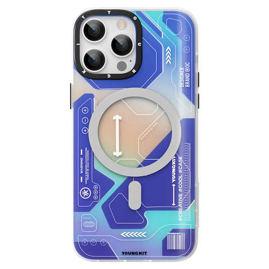iPhone 13 Pro Kılıf M-safe Şarj Özellikli YoungKit Metaverse Serisi Kapak