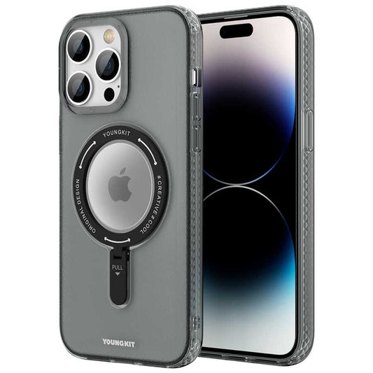 iPhone 13 Pro Kılıf M-safe Şarj Özellikli Youngkit Rock Serisi Kapak