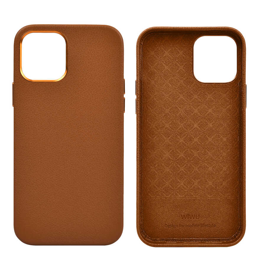 iPhone 13 Pro Kılıf Wiwu Calfskin Kapak