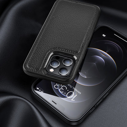 iPhone 13 Pro Kılıf Wiwu Genuine Leather Plastic Calfskin Orjinal Deri Kapak