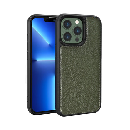 iPhone 13 Pro Kılıf Wiwu Genuine Leather Plastic Calfskin Orjinal Deri Kapak