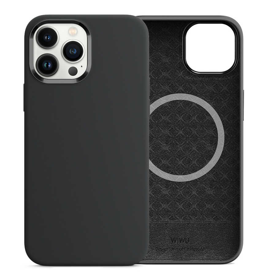 iPhone 13 Pro Kılıf Wiwu M-safe Magnetic Silikon Kapak