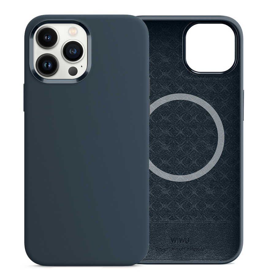iPhone 13 Pro Kılıf Wiwu M-safe Magnetic Silikon Kapak