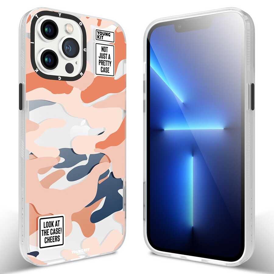 iPhone 13 Pro Kılıf YoungKit Kamuflaj Serisi Kapak
