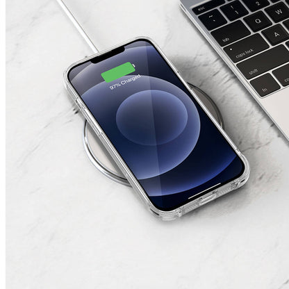 iPhone 13 Pro Max Kılıf Airbagli Şeffaf Darbe Emici Silikon Tasarımlı Recci Clarity Serisi Kapak