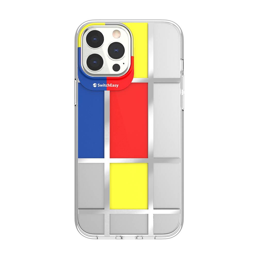iPhone 13 Pro Max Kılıf Çift IMD Baskılı Lisanslı Switcheasy Artist Mondrian Kapak