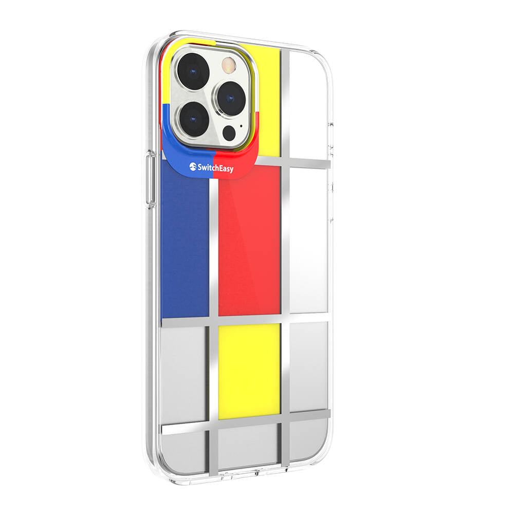 iPhone 13 Pro Max Kılıf Çift IMD Baskılı Lisanslı Switcheasy Artist Mondrian Kapak