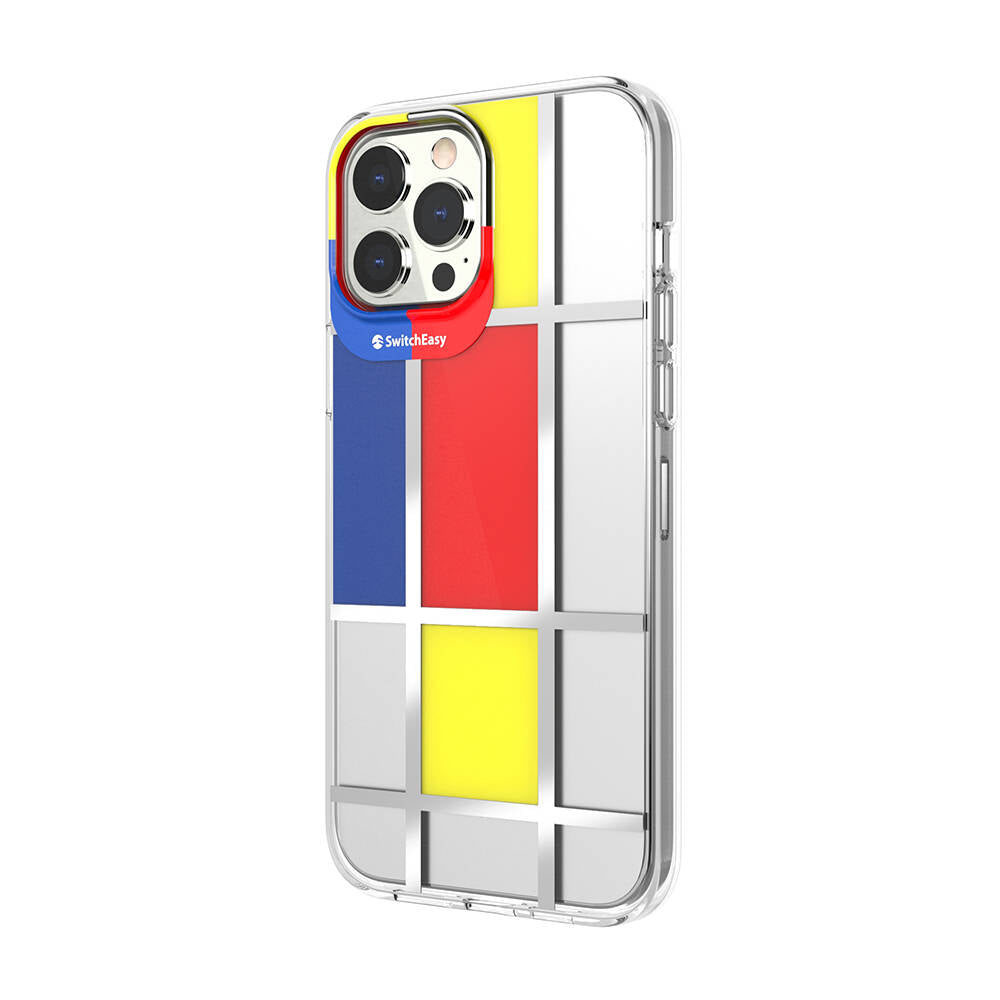 iPhone 13 Pro Max Kılıf Çift IMD Baskılı Lisanslı Switcheasy Artist Mondrian Kapak