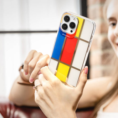 iPhone 13 Pro Max Kılıf Çift IMD Baskılı Lisanslı Switcheasy Artist Mondrian Kapak