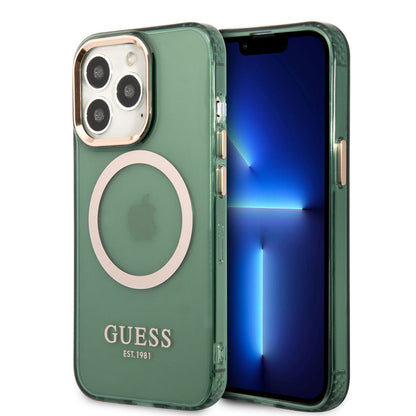 iPhone 13 Pro Max Kılıf GUESS M-safe Şarj Özellikli Airbagli Dizayn Kapak