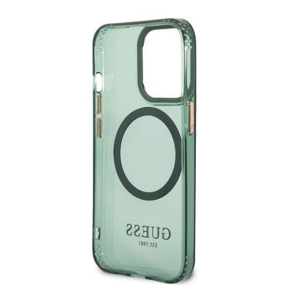 iPhone 13 Pro Max Kılıf GUESS M-safe Şarj Özellikli Airbagli Dizayn Kapak