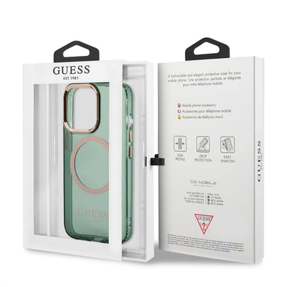 iPhone 13 Pro Max Kılıf GUESS M-safe Şarj Özellikli Airbagli Dizayn Kapak