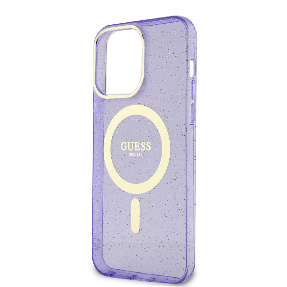 iPhone 13 Pro Max Kılıf GUESS M-safe Şarj Özellikli Glitter Kapak