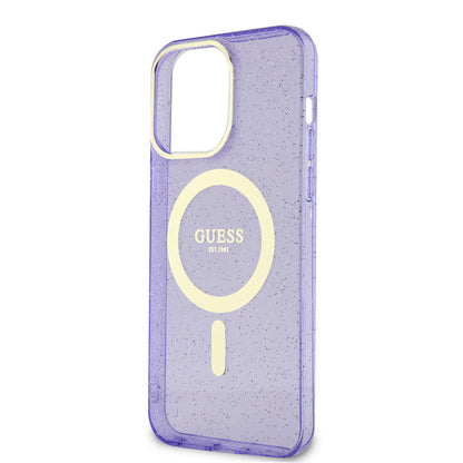 iPhone 13 Pro Max Kılıf GUESS M-safe Şarj Özellikli Glitter Kapak
