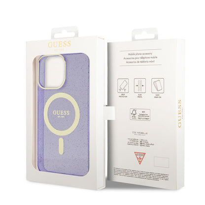 iPhone 13 Pro Max Kılıf GUESS M-safe Şarj Özellikli Glitter Kapak