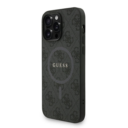 iPhone 13 Pro Max Kılıf Guess Orjinal Lisanslı M-safe Şarj Özellikli PU Deri Bilek Askı İpli Yazı Logolu Kapak