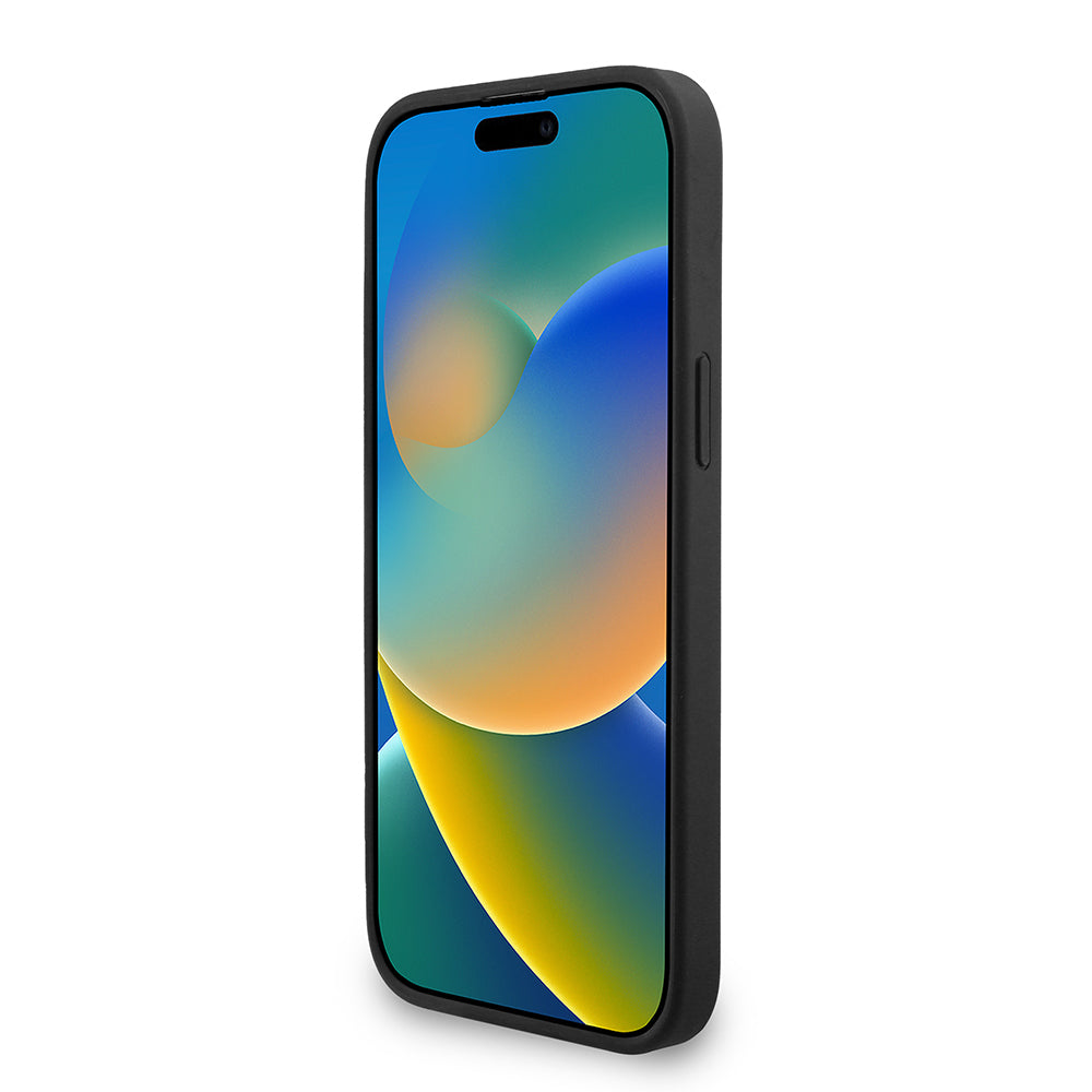 iPhone 13 Pro Max Kılıf Guess Orjinal Lisanslı M-safe Şarj Özellikli PU Deri Bilek Askı İpli Yazı Logolu Kapak