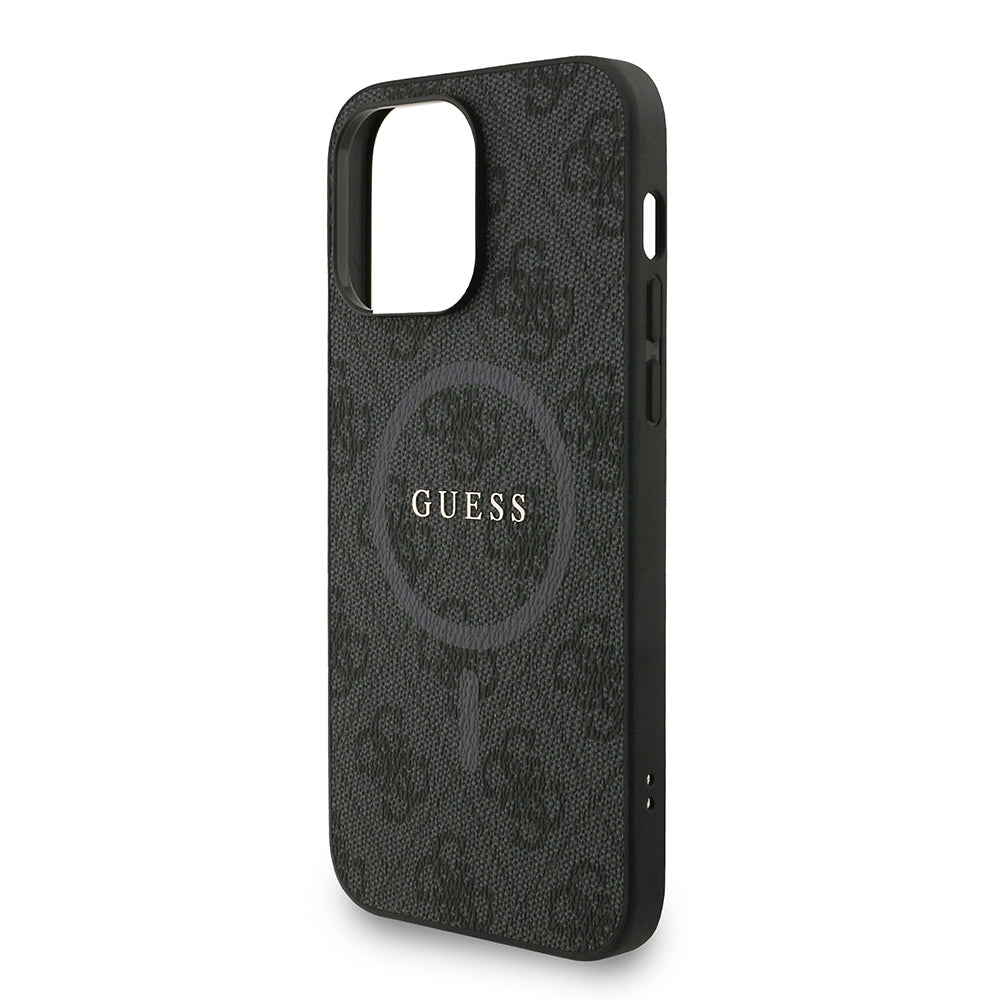 iPhone 13 Pro Max Kılıf Guess Orjinal Lisanslı M-safe Şarj Özellikli PU Deri Bilek Askı İpli Yazı Logolu Kapak