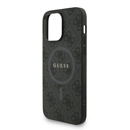 iPhone 13 Pro Max Kılıf Guess Orjinal Lisanslı M-safe Şarj Özellikli PU Deri Bilek Askı İpli Yazı Logolu Kapak