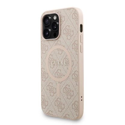 iPhone 13 Pro Max Kılıf Guess Orjinal Lisanslı M-safe Şarj Özellikli PU Deri Bilek Askı İpli Yazı Logolu Kapak