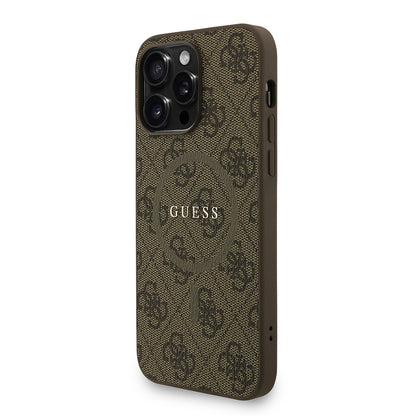 iPhone 13 Pro Max Kılıf Guess Orjinal Lisanslı M-safe Şarj Özellikli PU Deri Bilek Askı İpli Yazı Logolu Kapak