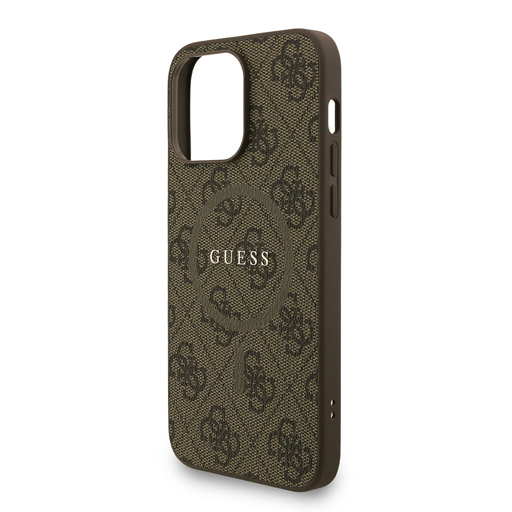 iPhone 13 Pro Max Kılıf Guess Orjinal Lisanslı M-safe Şarj Özellikli PU Deri Bilek Askı İpli Yazı Logolu Kapak