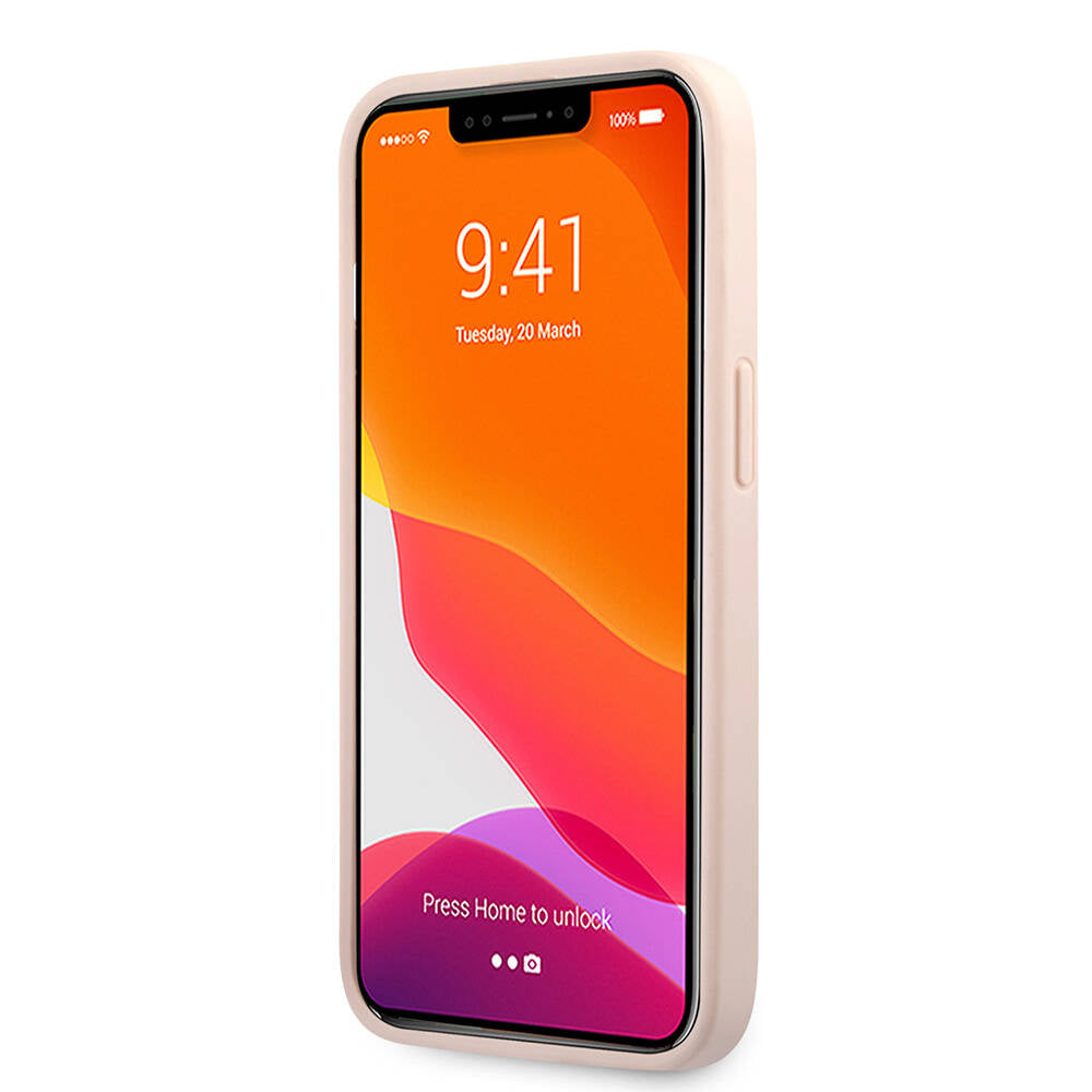 iPhone 13 Pro Max Kılıf Guess Orjinal Lisanslı PU Deri 4G Desenli Metal Büyük 4G ve Yazı Logolu Kapak