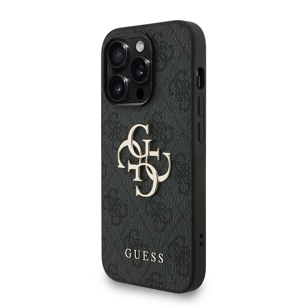 iPhone 13 Pro Max Kılıf Guess Orjinal Lisanslı PU Deri Bilek Askı İpli Metal Büyük 4G ve Yazı Logolu Kapak