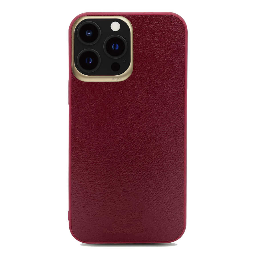 iPhone 13 Pro Max Kılıf Kajsa Luxe Collection Hakiki Deri Kapak