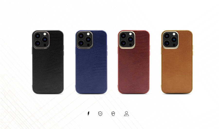 iPhone 13 Pro Max Kılıf Kajsa Preppie Collection Pu Deri Kapak