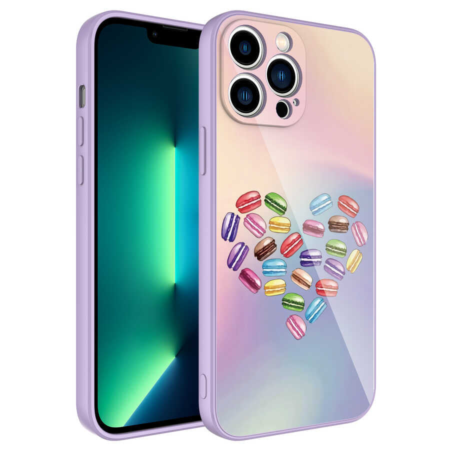 Apple iPhone 13 Pro Max Kılıf Kamera Korumalı Desenli Sert Silikon Zore Epoksi Kapak