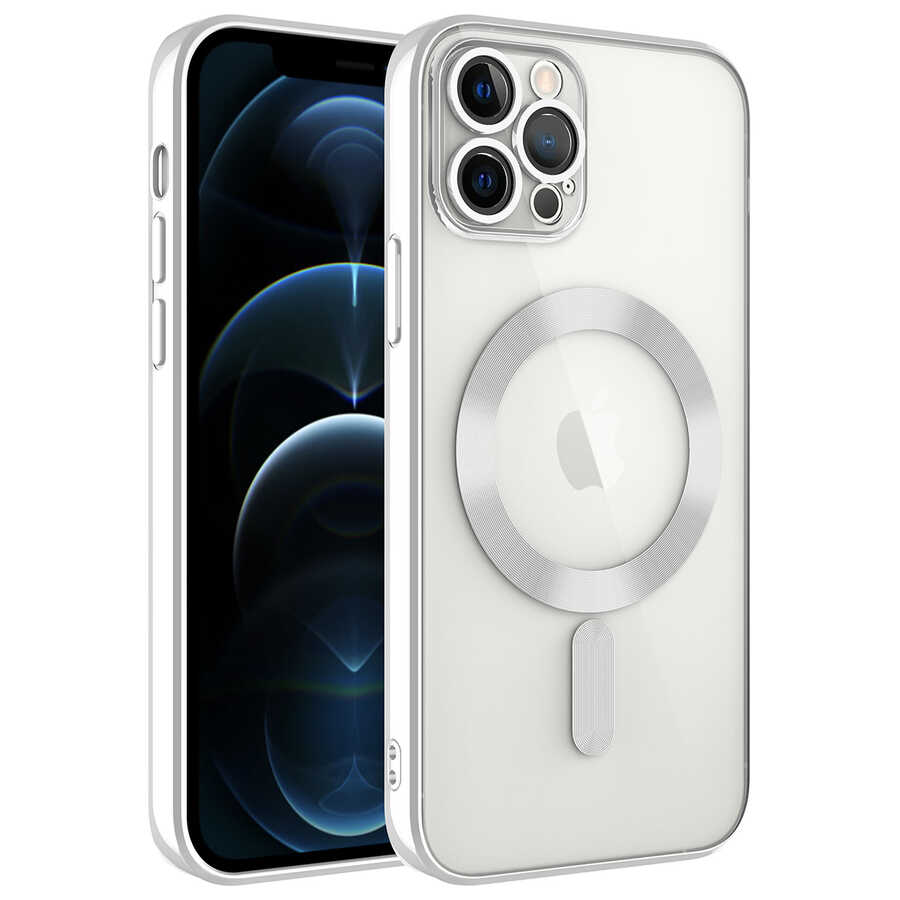 Apple iPhone 13 Pro Max Kılıf Kamera Korumalı M-safe Wireless Şarj Özellikli Zore Demre Kapak