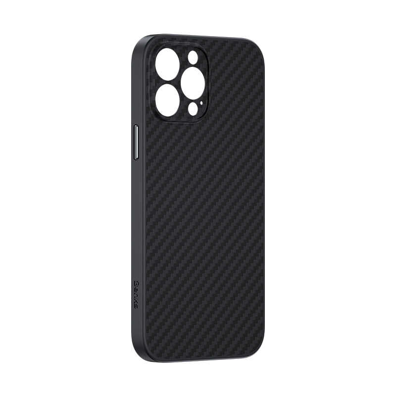 iPhone 13 Pro Max Kılıf Karbon Fiber Benks Hybrid Kevlar Kapak