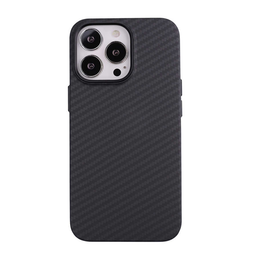 Apple iPhone 13 Pro Max Kılıf Karbon Fiber Tasarımlı Zore Karbono Kapak