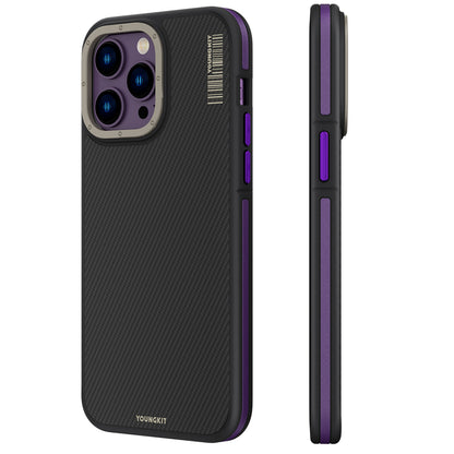 iPhone 13 Pro Max Kılıf M-safe Şarj Özellikli YoungKit 600D Kevlar Kapak