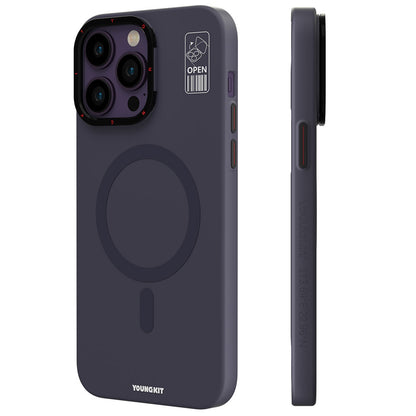 iPhone 13 Pro Max Kılıf M-safe Şarj Özellikli Standlı YoungKit Hermit Bracket Serisi Kapak